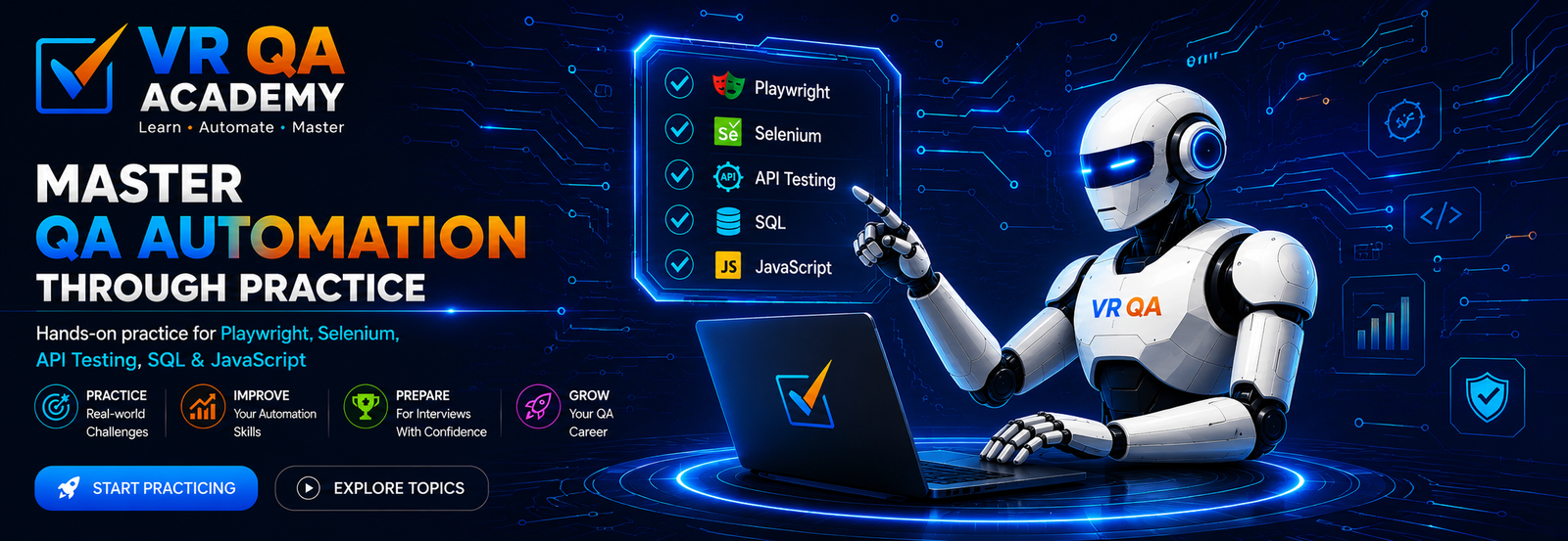 VR QA Academy - Master QA Automation Through Practice